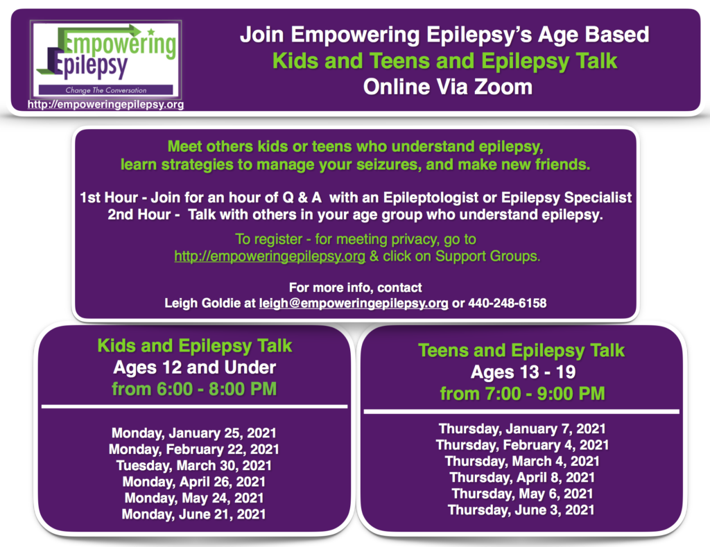 Teens and Epilepsy Talk Child Neurology Foundation